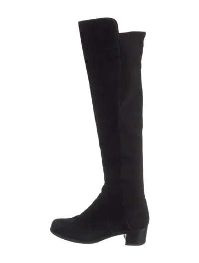 Pre-owned Stuart Weitzman Suede Boots In Black