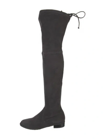 Pre-owned Stuart Weitzman Suede Boots In Black