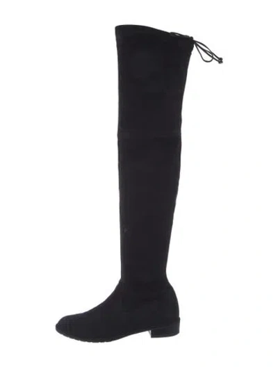 Pre-owned Stuart Weitzman Suede Boots In Black