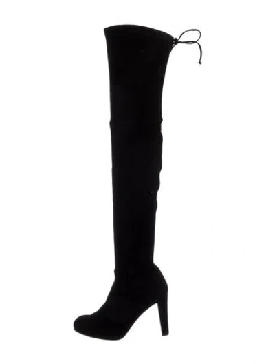 Pre-owned Stuart Weitzman Suede Boots In Black