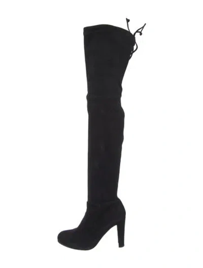 Pre-owned Stuart Weitzman Suede Boots In Black