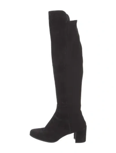 Pre-owned Stuart Weitzman Suede Boots In Black