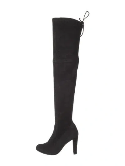 Pre-owned Stuart Weitzman Suede Boots In Black