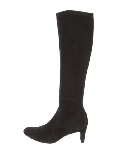 Pre-owned Stuart Weitzman Suede Boots In Black