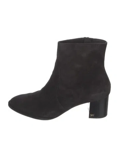 Pre-owned Stuart Weitzman Suede Boots In Black
