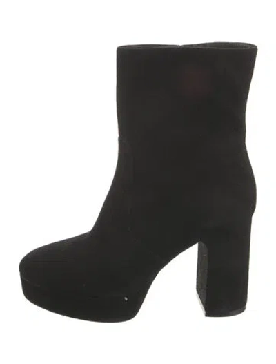 Pre-owned Stuart Weitzman Suede Boots In Black