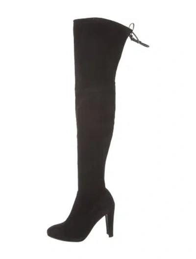 Pre-owned Stuart Weitzman Suede Boots In Black
