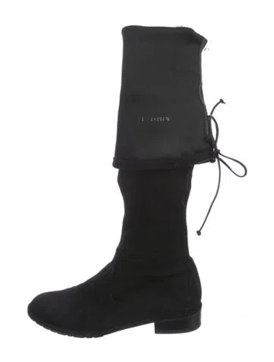 Pre-owned Stuart Weitzman Suede Boots In Black