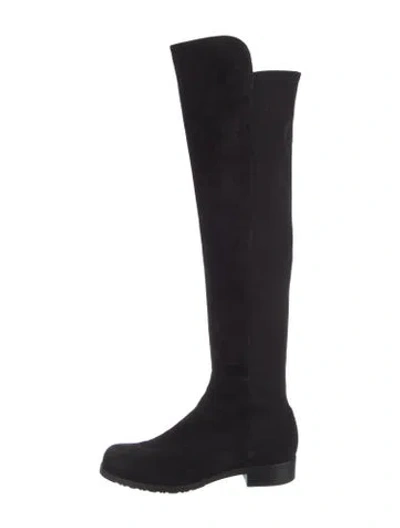 Pre-owned Stuart Weitzman Suede Boots In Black