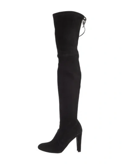 Pre-owned Stuart Weitzman Suede Boots In Black