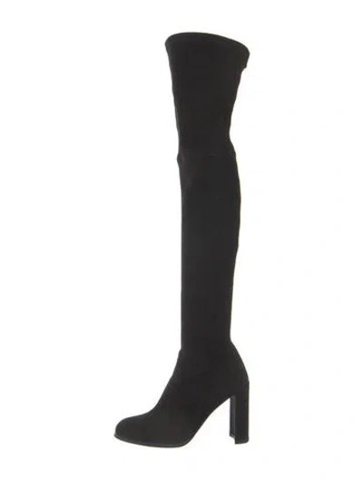 Pre-owned Stuart Weitzman Suede Boots In Black