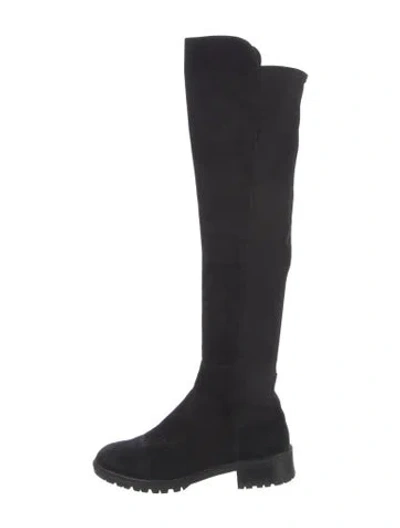 Pre-owned Stuart Weitzman Suede Boots In Black
