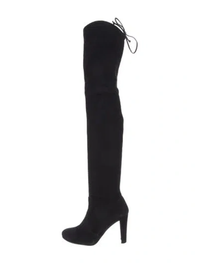 Pre-owned Stuart Weitzman Suede Boots In Black
