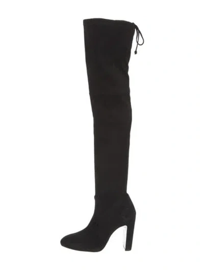 Pre-owned Stuart Weitzman Suede Boots In Black