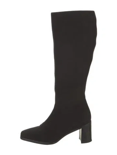 Pre-owned Stuart Weitzman Suede Boots In Black