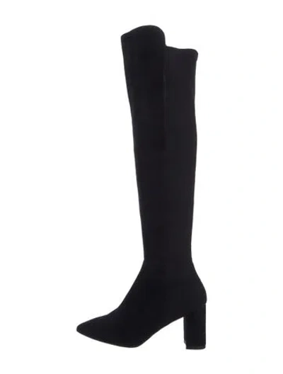 Pre-owned Stuart Weitzman Suede Boots In Black