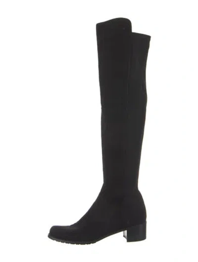 Pre-owned Stuart Weitzman Suede Boots In Black