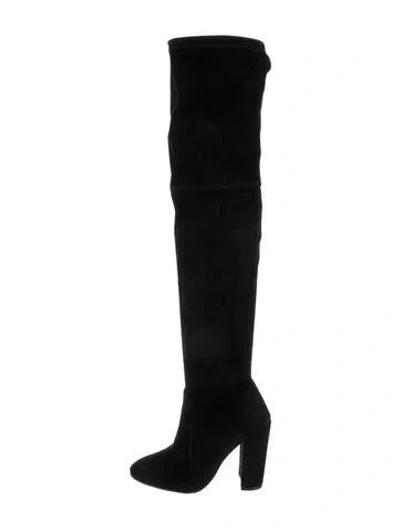 Pre-owned Stuart Weitzman Suede Boots In Black