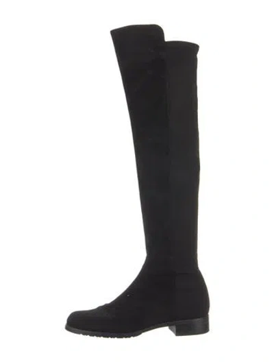 Pre-owned Stuart Weitzman Suede Boots In Black