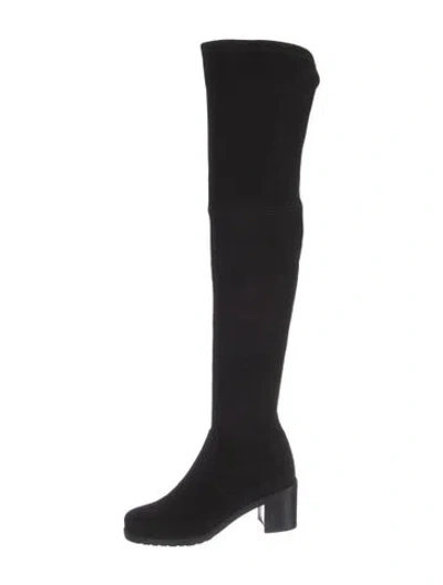 Pre-owned Stuart Weitzman Suede Boots In Black