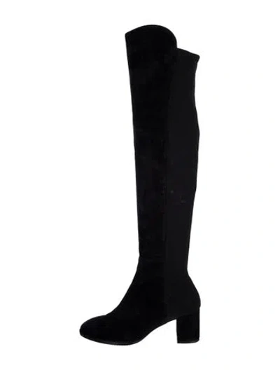 Pre-owned Stuart Weitzman Suede Boots In Black