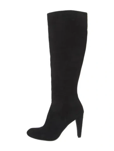 Pre-owned Stuart Weitzman Suede Boots In Black