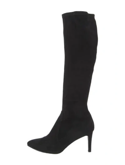Pre-owned Stuart Weitzman Suede Boots In Black