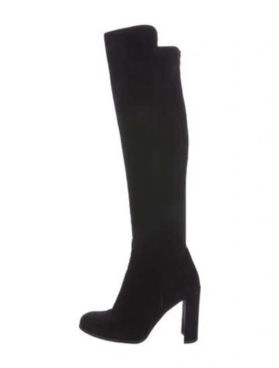 Pre-owned Stuart Weitzman Suede Boots In Black