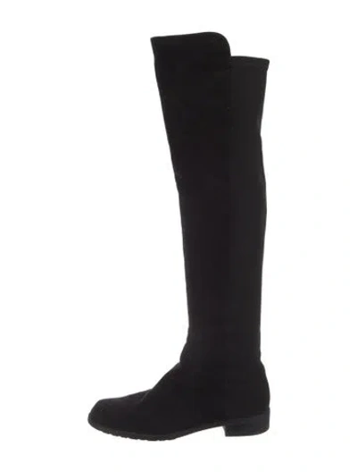 Pre-owned Stuart Weitzman Suede Boots In Black