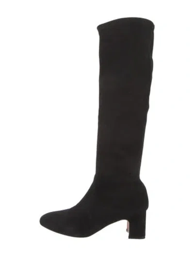 Pre-owned Stuart Weitzman Suede Boots In Black