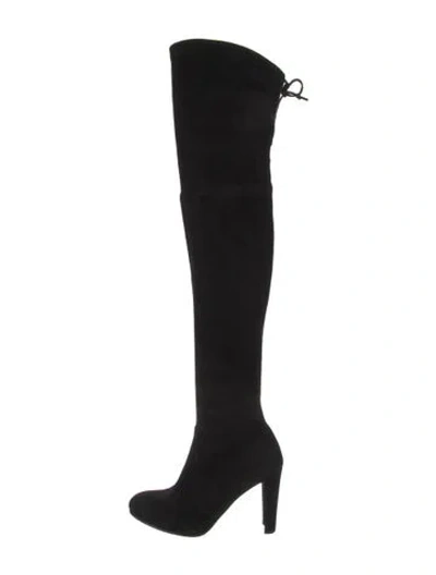 Pre-owned Stuart Weitzman Suede Boots In Black