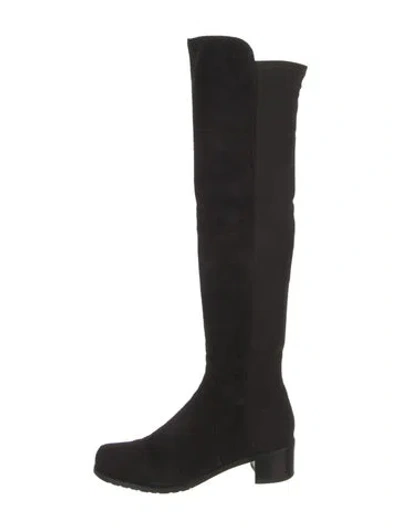 Pre-owned Stuart Weitzman Suede Boots In Black