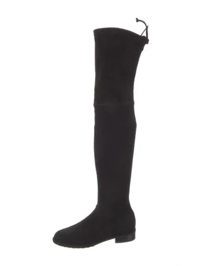 Pre-owned Stuart Weitzman Suede Boots In Black