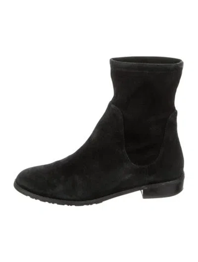 Pre-owned Stuart Weitzman Suede Boots In Black