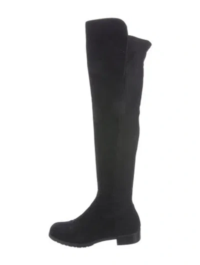 Pre-owned Stuart Weitzman Suede Boots In Black