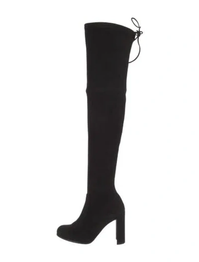 Pre-owned Stuart Weitzman Suede Boots In Black