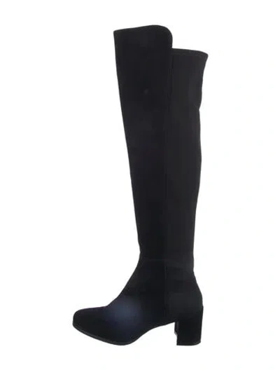 Pre-owned Stuart Weitzman Suede Boots In Black