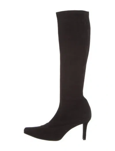 Pre-owned Stuart Weitzman Suede Boots In Black