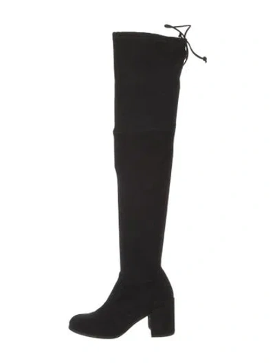 Pre-owned Stuart Weitzman Suede Boots In Black