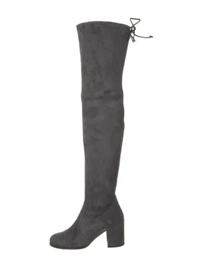 Pre-owned Stuart Weitzman Suede Boots In Black
