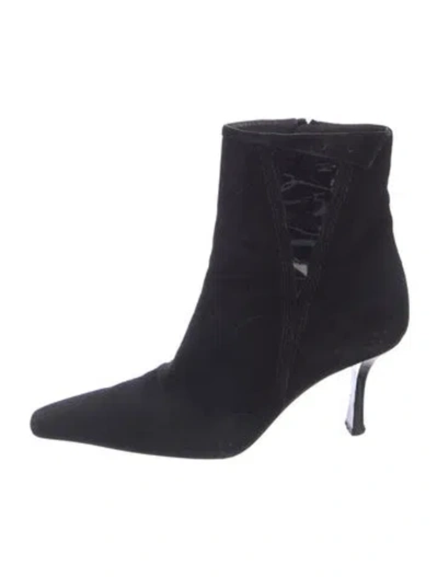 Pre-owned Stuart Weitzman Suede Boots In Black