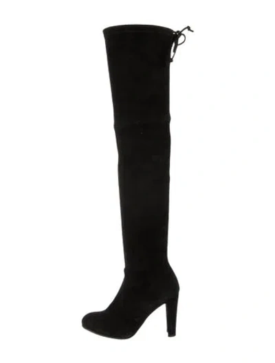 Pre-owned Stuart Weitzman Suede Boots In Black