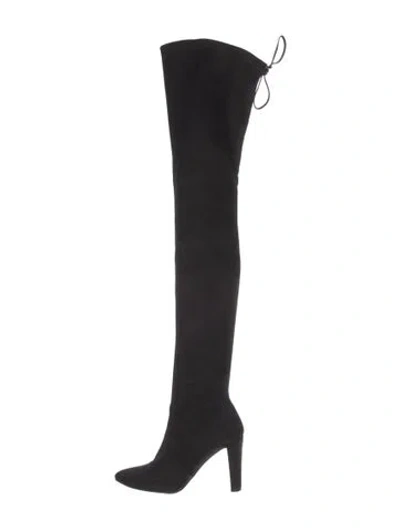 Pre-owned Stuart Weitzman Suede Boots In Black