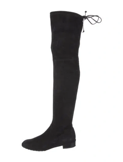 Pre-owned Stuart Weitzman Suede Boots In Black