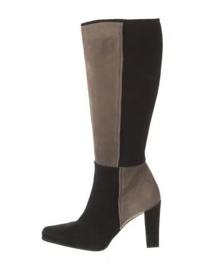 Pre-owned Stuart Weitzman Suede Boots In Black