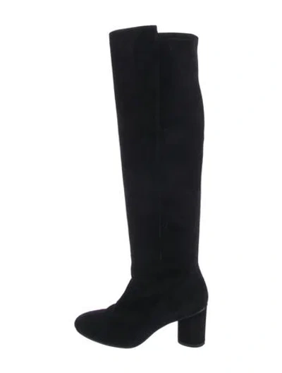 Pre-owned Stuart Weitzman Suede Boots In Black