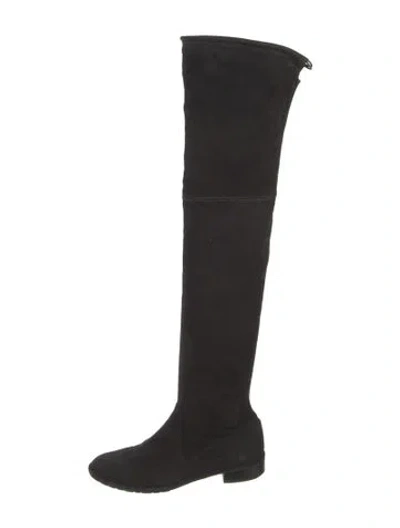 Pre-owned Stuart Weitzman Suede Boots In Black