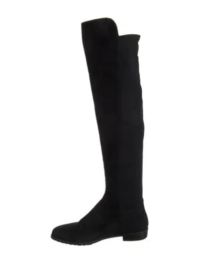 Pre-owned Stuart Weitzman Suede Boots In Black