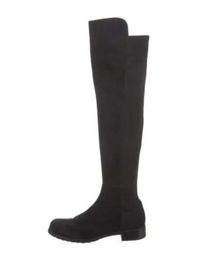 Pre-owned Stuart Weitzman Suede Boots In Black