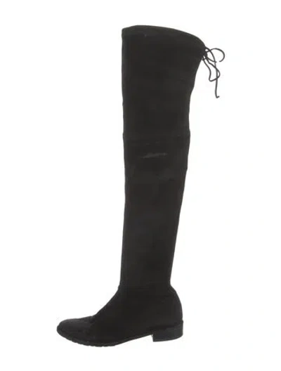 Pre-owned Stuart Weitzman Suede Boots In Black